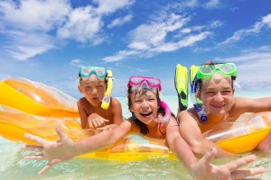 children on holiday